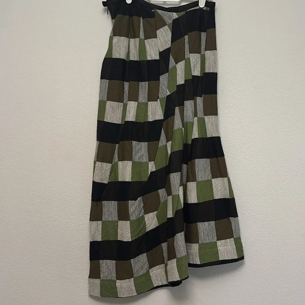 Yohji Yamamoto patch worked wool skirt - Picture 5 of 10